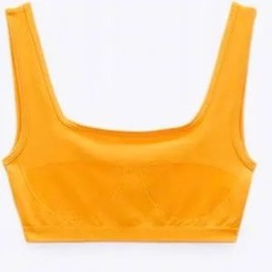Zara Seamless Yellow/Orange Workout Set